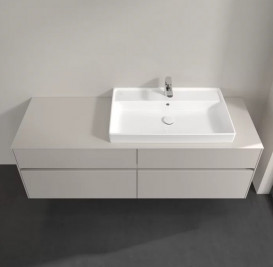 Тумба під раковину Villeroy & Boch Collaro 160х50 см із підсвічуванням ДСП м'який сірий C027B0VK