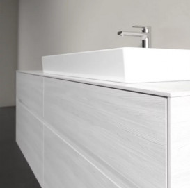 Тумба под раковину Villeroy & Boch Collaro 160х50 см с подсветкой ДСП белое дерево C027B0E8