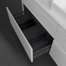 Тумба под раковину Villeroy & Boch Collaro 160х50 см с подсветкой ДСП белое дерево C027B0E8