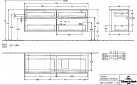 Тумба под раковину Villeroy & Boch Collaro 160х50 см с подсветкой ДСП белое дерево C027B0E8