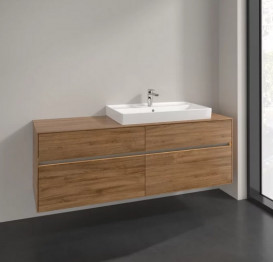 Тумба під раковину Villeroy & Boch Collaro 160х50 см із підсвічуванням ДСП дуб канзас C027B0RH