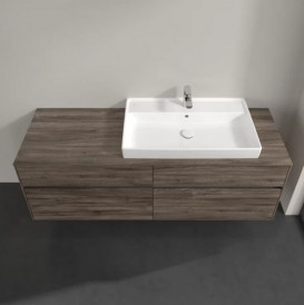 Тумба под раковину Villeroy & Boch Collaro 160х50 см с подсветкой ДСП каменный дуб C027B0RK