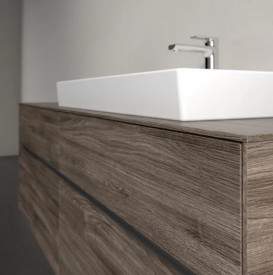 Тумба под раковину Villeroy & Boch Collaro 160х50 см с подсветкой ДСП каменный дуб C027B0RK