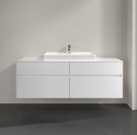 Тумба під раковину Villeroy & Boch Collaro 160х50 см із підсвічуванням МДФ глянсовий білий C028B0DH