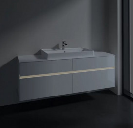 Тумба під раковину Villeroy & Boch Collaro 160х50 см із підсвічуванням МДФ глянсовий білий C028B0DH
