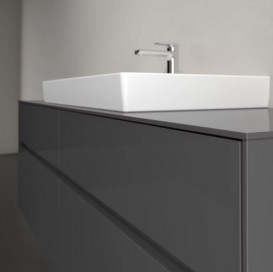 Тумба под раковину Villeroy & Boch Collaro 160х50 см с подсветкой МДФ глянцевый серый C028B0FP