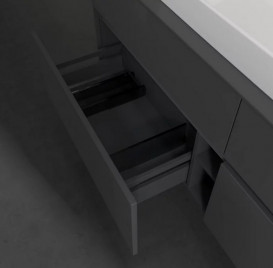 Тумба под раковину Villeroy & Boch Collaro 160х50 см с подсветкой МДФ глянцевый серый C028B0FP