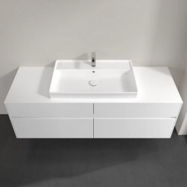 Тумба под раковину Villeroy & Boch Collaro 160х50 см с подсветкой ДСП матовый белый C028B0MS