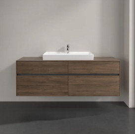 Тумба под раковину Villeroy & Boch Collaro 160х50 см с подсветкой ДСП дуб аризона C028B0VH