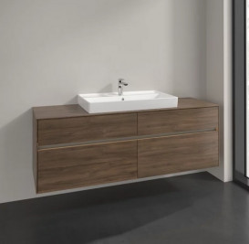 Тумба под раковину Villeroy & Boch Collaro 160х50 см с подсветкой ДСП дуб аризона C028B0VH