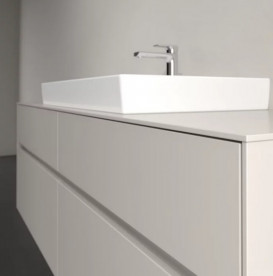 Тумба під раковину Villeroy & Boch Collaro 160х50 см із підсвічуванням ДСП м'який сірий C028B0VK