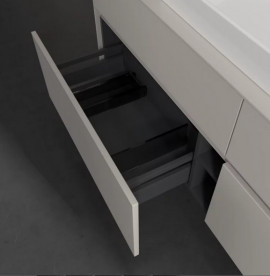 Тумба під раковину Villeroy & Boch Collaro 160х50 см із підсвічуванням ДСП м'який сірий C028B0VK