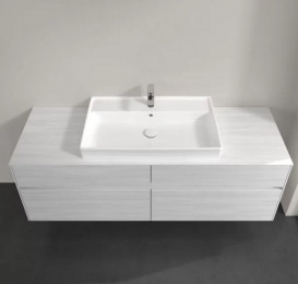 Тумба під раковину Villeroy & Boch Collaro 160х50 см із підсвічуванням ДСП біле дерево C028B0E8