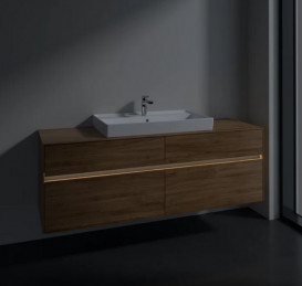 Тумба под раковину Villeroy & Boch Collaro 160х50 см с подсветкой ДСП дуб канзас C028B0RH