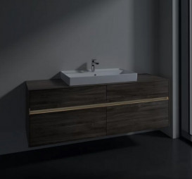 Тумба под раковину Villeroy & Boch Collaro 160х50 см с подсветкой ДСП каменный дуб C028B0RK