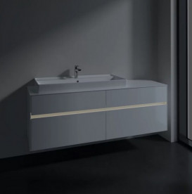 Тумба под раковину Villeroy & Boch Collaro 160х50 см с подсветкой МДФ глянцевый белый C029B0DH