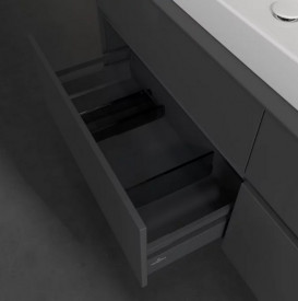 Тумба під раковину Villeroy & Boch Collaro 160х50 см із підсвічуванням МДФ глянсовий сірий C029B0FP
