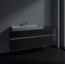 Тумба під раковину Villeroy & Boch Collaro 160х50 см із підсвічуванням МДФ глянсовий сірий C029B0FP