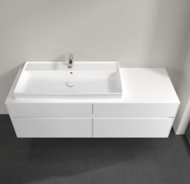 Тумба под раковину Villeroy & Boch Collaro 160х50 см с подсветкой ДСП матовый белый C029B0MS