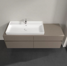 Тумба під раковину Villeroy & Boch Collaro 160х50 см із підсвічуванням ДСП трюфель сірий C029B0VG