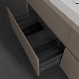 Тумба під раковину Villeroy & Boch Collaro 160х50 см із підсвічуванням ДСП трюфель сірий C029B0VG