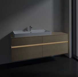 Тумба под раковину Villeroy & Boch Collaro 160х50 см с подсветкой ДСП северный дуб C029B0VJ