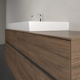 Тумба під раковину Villeroy & Boch Collaro 160х50 см з підсвічуванням ДСП дуб аризона C029B0VH