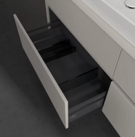 Тумба під раковину Villeroy & Boch Collaro 160х50 см із підсвічуванням ДСП м'який сірий C029B0VK