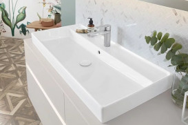 Тумба під раковину Villeroy & Boch Collaro 160х50 см із підсвічуванням ДСП м'який сірий C029B0VK