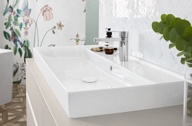 Тумба під раковину Villeroy & Boch Collaro 160х50 см із підсвічуванням ДСП м'який сірий C029B0VK