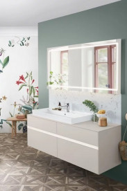 Тумба під раковину Villeroy & Boch Collaro 160х50 см із підсвічуванням ДСП м'який сірий C029B0VK