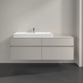 Тумба під раковину Villeroy & Boch Collaro 160х50 см із підсвічуванням ДСП м'який сірий C029B0VK