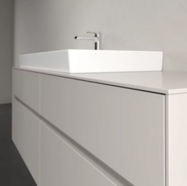 Тумба під раковину Villeroy & Boch Collaro 160х50 см із підсвічуванням ДСП м'який сірий C029B0VK