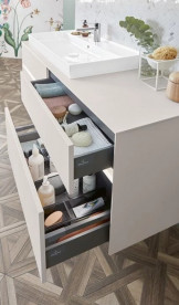 Тумба під раковину Villeroy & Boch Collaro 160х50 см із підсвічуванням ДСП м'який сірий C029B0VK