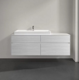 Тумба під раковину Villeroy & Boch Collaro 160х50 см із підсвічуванням ДСП біле дерево C029B0E8