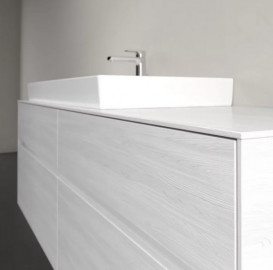 Тумба під раковину Villeroy & Boch Collaro 160х50 см із підсвічуванням ДСП біле дерево C029B0E8