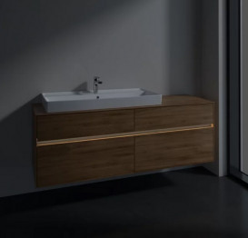 Тумба під раковину Villeroy & Boch Collaro 160х50 см із підсвічуванням ДСП дуб канзас C029B0RH