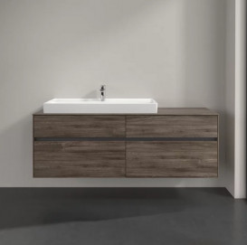 Тумба под раковину Villeroy & Boch Collaro 160х50 см с подсветкой ДСП каменный дуб C029B0RK