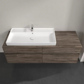 Тумба под раковину Villeroy & Boch Collaro 160х50 см с подсветкой ДСП каменный дуб C029B0RK