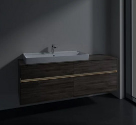 Тумба под раковину Villeroy & Boch Collaro 160х50 см с подсветкой ДСП каменный дуб C029B0RK