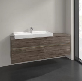 Тумба под раковину Villeroy & Boch Collaro 160х50 см с подсветкой ДСП каменный дуб C029B0RK