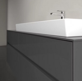 Тумба під раковину Villeroy & Boch Collaro 160х50 см із підсвічуванням МДФ глянсовий сірий C030B0FP