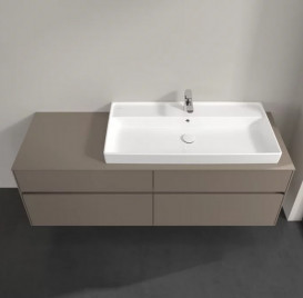 Тумба під раковину Villeroy & Boch Collaro 160х50 см із підсвічуванням ДСП трюфель сірий C030B0VG