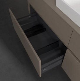 Тумба під раковину Villeroy & Boch Collaro 160х50 см із підсвічуванням ДСП трюфель сірий C030B0VG