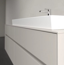 Тумба под раковину Villeroy & Boch Collaro 160х50 см с подсветкой ДСП мягкий серый C030B0VK