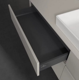 Тумба под раковину Villeroy & Boch Collaro 160х50 см с подсветкой ДСП мягкий серый C030B0VK