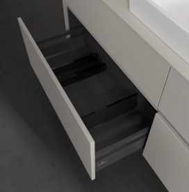 Тумба под раковину Villeroy & Boch Collaro 160х50 см с подсветкой ДСП мягкий серый C030B0VK
