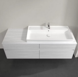 Тумба під раковину Villeroy & Boch Collaro 160х50 см із підсвічуванням ДСП біле дерево C030B0E8