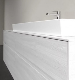 Тумба під раковину Villeroy & Boch Collaro 160х50 см із підсвічуванням ДСП біле дерево C030B0E8