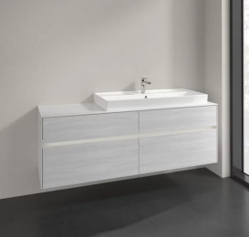 Тумба під раковину Villeroy & Boch Collaro 160х50 см із підсвічуванням ДСП біле дерево C030B0E8